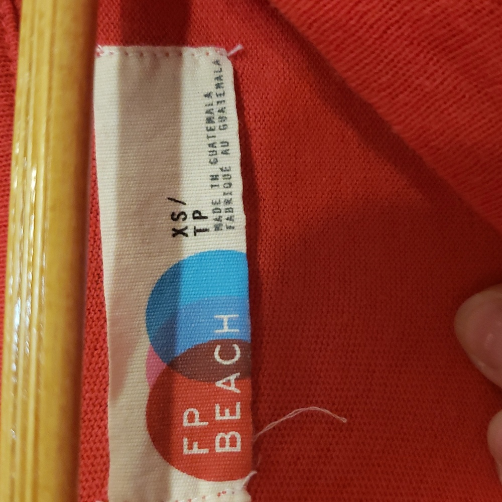 Free People Essential Extreme Tee Mini Xs Red - Picture 4 of 4